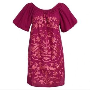 Free People Fiona Embroidered Mini Dress Size : L